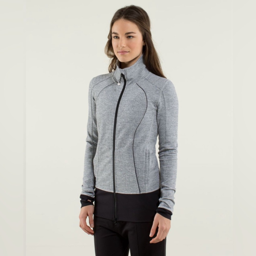 Lululemon Nice Asana Jacket Herringbone Heathered  Size 4